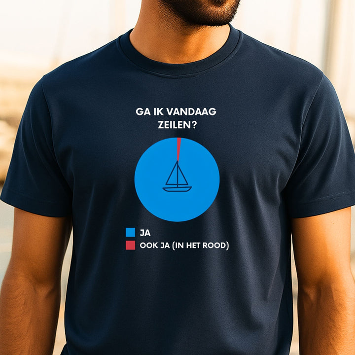 Ga ik vandaag zeilen? - Unisex Premium Biologisch Shirt