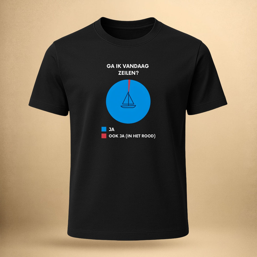 Ga ik vandaag zeilen? - Unisex Premium Biologisch Shirt