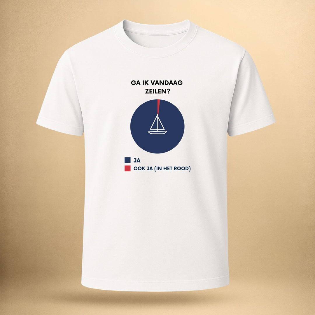 Ga ik vandaag zeilen? - Unisex Premium Biologisch Shirt