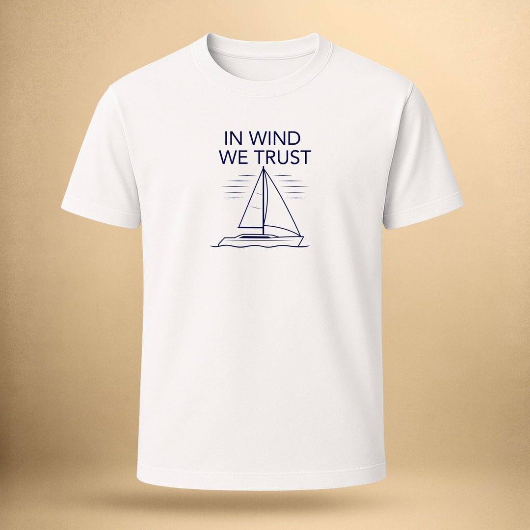 In Wind vertrouwen we - Unisex Premium Bio Shirt