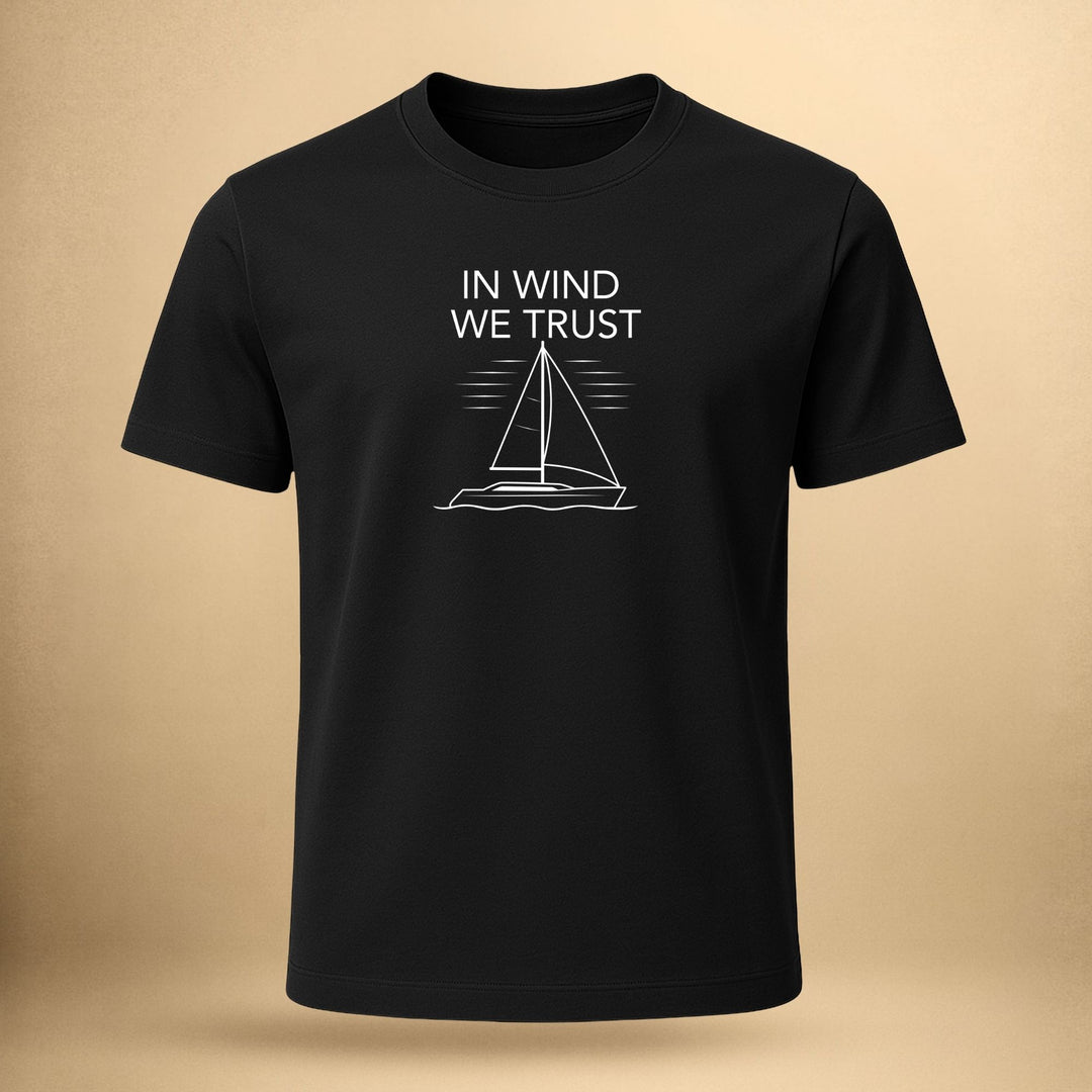 In Wind vertrouwen we - Unisex Premium Bio Shirt