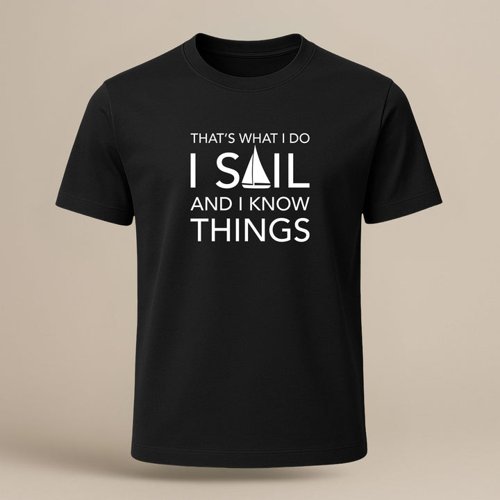 Ik zeil en ik weet dingen - Unisex Premium Biologisch Shirt