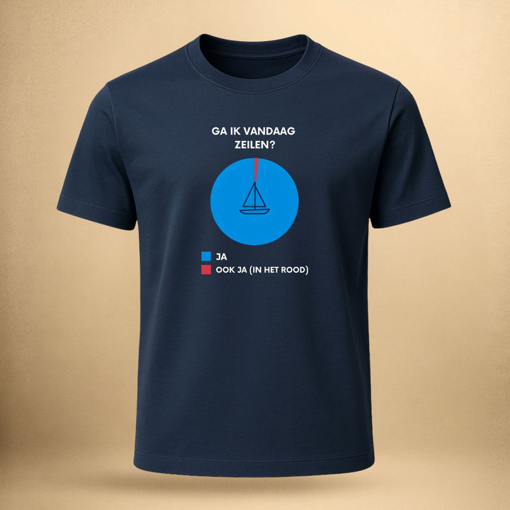 Ga ik vandaag zeilen? - Unisex Premium Biologisch Shirt