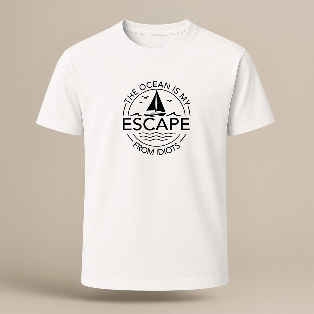 De Oceaan is mijn Ontsnapping van Idioten. - Unisex Premium Bio Shirt